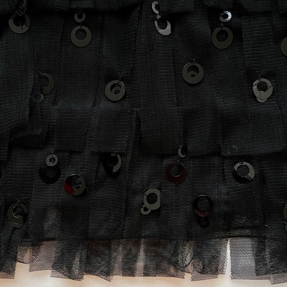 Night Way Black Vintage Skirt w/Tulle Tiered Design, Invisible Zip M (Women) A - Picture 2 of 6